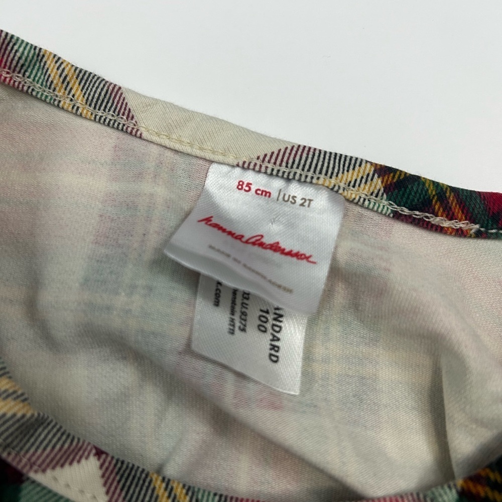 Hanna Andersson Red and Green Plaid Kids Dress - Picture 5 of 5